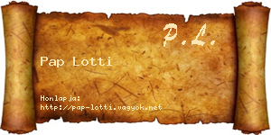Pap Lotti névjegykártya